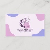 ピンクエレガント&パープルネイリストマニキュリスト 名刺 (裏面)