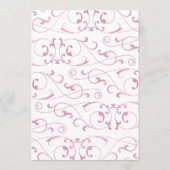 ピンクエレガント・フラ結婚リッシュのディナーメニュー メニュー (裏面)