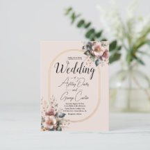 ピンクエレガント、ブルー、クリームのフローラ結婚の