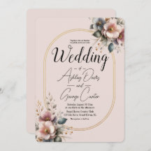 ピンクエレガント、ブルー、クリームのフローラ結婚の