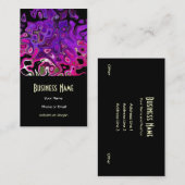 ピンクエレガント、ブルー、ホワイト、ブラックの名刺 名刺 (正面/裏面)