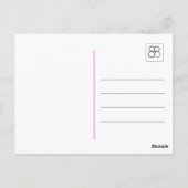 ピンクエレガント《植物》百日草フラワーポストカード ポストカード (裏面)