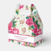 ピンクエレガント、白、緑のヴィンテージバラ フェイバーボックス (裏面サイド)