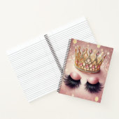 ピンクエレガント&金ゴールドクラウンまつげ ノートブック (内部)