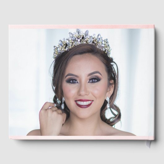 ピンクエレガント&金ゴールドフローラキンセアニラ ゲストブック (裏面)