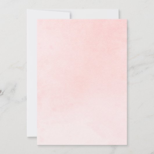 ピンクエレガント&金ゴールドフローラキンセアニラ 招待状 (裏面)