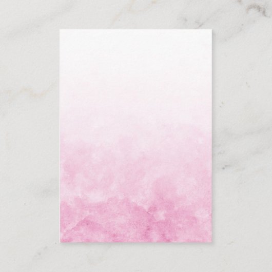 ピンクエレファントガールおむつラッフルエンクロージャーカード エンクロージャーカード (裏面)