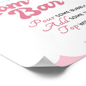 ピンクエレファントガールベビーシャワーモモモモザバーサイン ポスター (角)