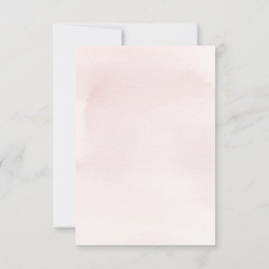 ピンクエレファントガールベビーシャワー招待状カード 招待状 (裏面)