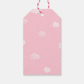 ピンクエレファントガール赤ちゃんシャワーお気に入りギフトラベル ギフトタグ (裏面)