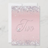 ピンクエレファントグリッター2nd誕生日パーティー 招待状 (裏面)