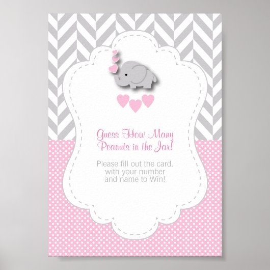 ピンクエレファントゲームの指示 ポスター (正面)