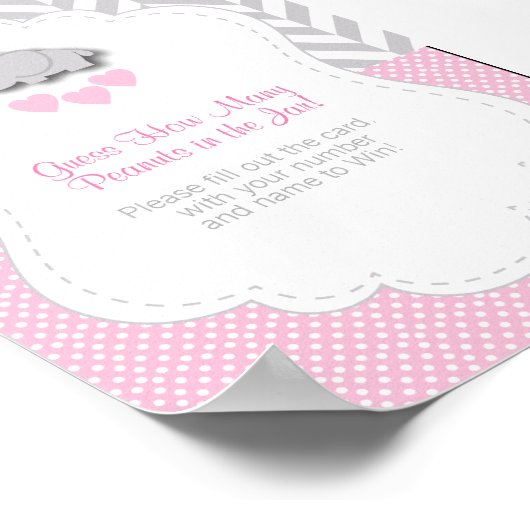 ピンクエレファントゲームの指示 ポスター (角)