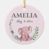 ピンクエレファントセラミックオーナメント セラミックオーナメント (正面)