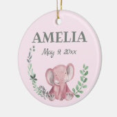 ピンクエレファントセラミックオーナメント セラミックオーナメント (左)