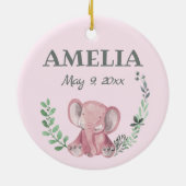 ピンクエレファントセラミックオーナメント セラミックオーナメント (裏面)