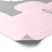 ピンクエレファントドリームビッグリトルワン子供部屋デコール ポスター (角)