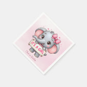 ピンクエレファントナプキン スタンダードカクテルナプキン (角)