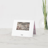 ピンクエレファントバードシェブロンプリントサンキューカード サンキューカード (裏面)