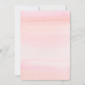 ピンクエレファントファースト誕生日、ピーナッツの女の子 招待状 (裏面)