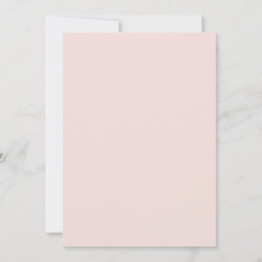 ピンクエレファントフローラ緑の女の子ベビーシャワー 招待状 (裏面)