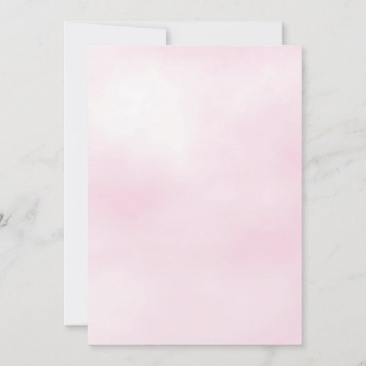 ピンクエレファントベビーシャワー招待状 招待状 (裏面)