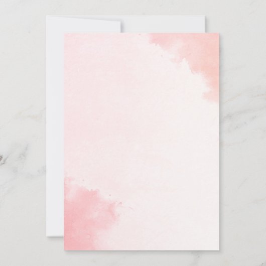 ピンクエレファントベビーシャワー招待状 招待状 (裏面)