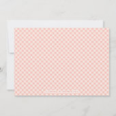 ピンクエレファントリトルバードベビーシャワー招待状 招待状 (裏面)