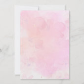 ピンクエレファントリトルピーナッツベビーガールシャワー サンキューカード (裏面)