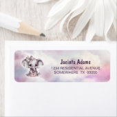 ピンクエレファント差出人住所ラベル ラベル (インサイチュ)