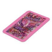 ピンクエンジェルがん詩のアートマグネット マグネット (左側)