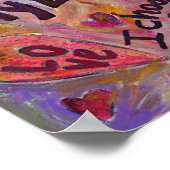 ピンクエンジェルガン詩芸術プリントポスター ポスター (角)