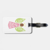 ピンクエンジェルグリーンスワールウィングスピリチュアル装飾 ラゲッジタグ (裏面横)