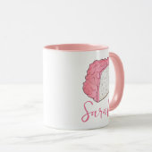 ピンクエンジェルフードケーキスライスベーキング パーソナライズされた マグカップ (正面右)