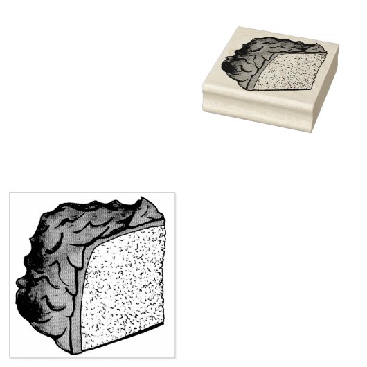 ピンクエンジェルフードスポンジケーキスライスベーキンググルメ ラバースタンプ (押印)