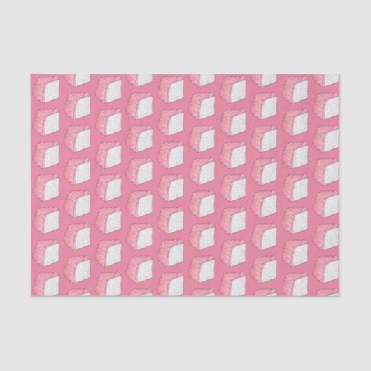 ピンクエンジェルフードスポンジケーキスライスベーキンググルメ 薄葉紙 (正面)