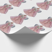 ピンクエンジェルホワイトラッピング紙 ラッピングペーパー (角)