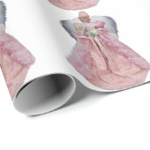 ピンクエンジェルホワイトラッピング紙 ラッピングペーパー (ロールコーナー)