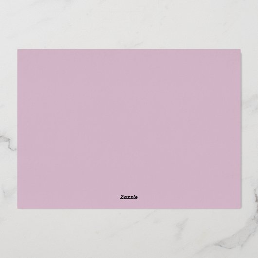 ピンクエンチャントビクトリアンドフォイルホリデーカード 箔シーズンカード (裏面)