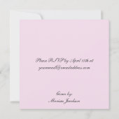 ピンクエンビクトリアンジェルベビーシャワー招待状 招待状 (裏面)