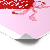 ピンクエースオブハートエステガーリーティックアートウォール ポスター (角)