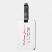 ピンクエーススペード ラゲッジタグ (裏面縦)