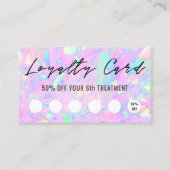 ピンクオインスパイアパルテクスチャーロイヤリティカード 名刺 (正面)