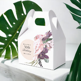 ピンクオウムBohoトロピカルバースデーパーティー50th フェイバーボックス