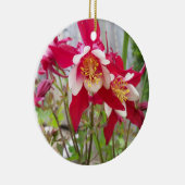 ピンクオダマキ(植物)オーナメント セラミックオーナメント (右)