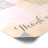 ピンクオダマキ（植物）フラワーウォーター色スプラッシュ結婚ズ ポスター (角)