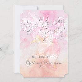 ピンクオダマキ（植物）フラワーウォーター色スプラッシュ結婚ズ 招待状