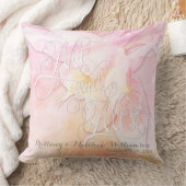 ピンクオダマキ(植物)フラワーウォーター色スプラッシュ クッション (ブランケット)