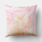 ピンクオダマキ(植物)フラワーウォーター色スプラッシュ クッション (裏面)