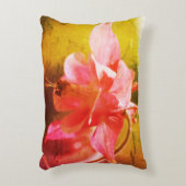 ピンクオダマキ(植物)フラワー抽象芸術クローズアップ アクセントクッション (正面(垂直))